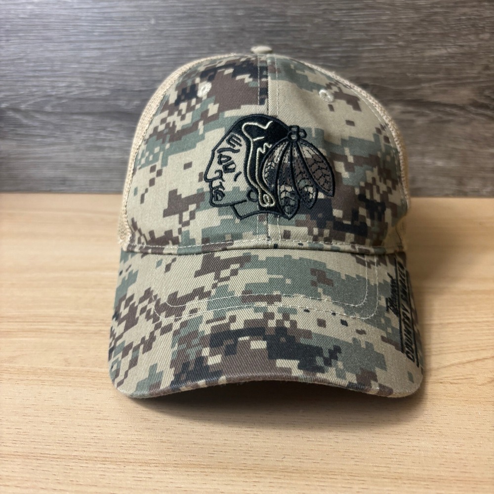 Portland Winterhawks Hat Cap Snap Back Green Camo Minor League‎ Hockey Old Logo